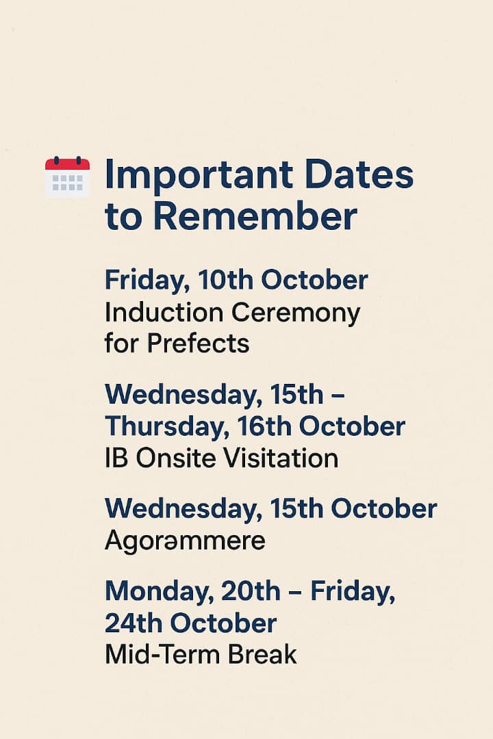 Important dates
